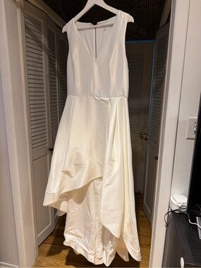 Calvin Klein Ivory High-Low A-line Dress